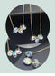 Oval Beads Stone Necklace | Gold - Necklace - Swarovski Crystal