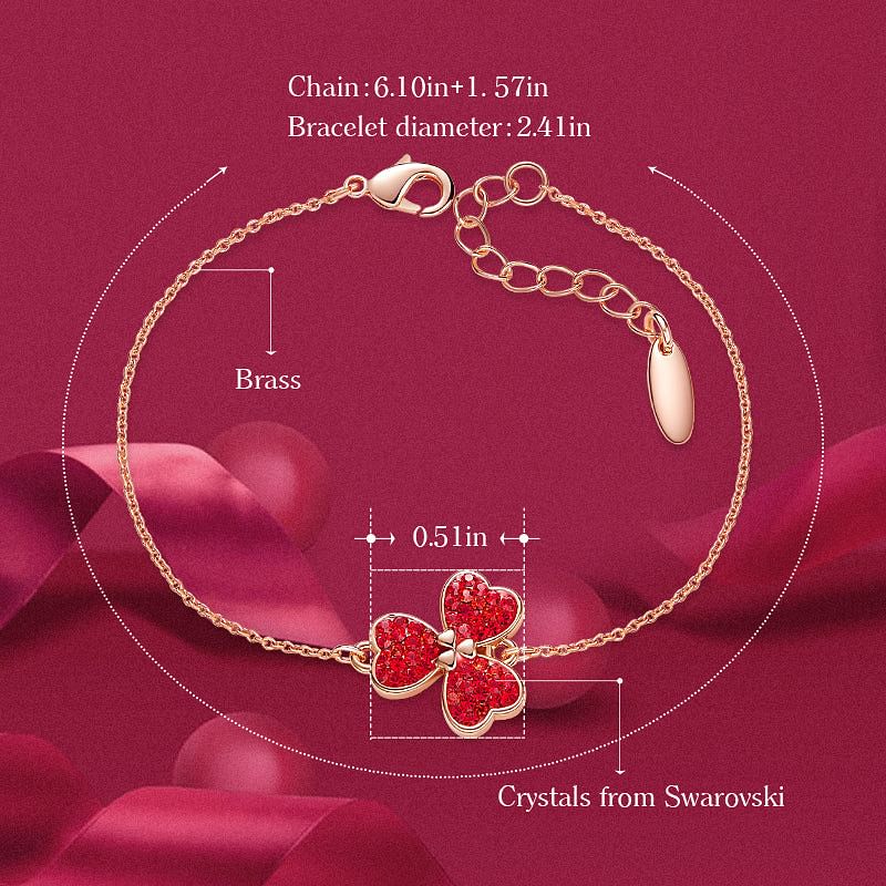Bracelet Lucky Clover Bracelet | Swarovski® Crystal freeshipping - D' Charmz