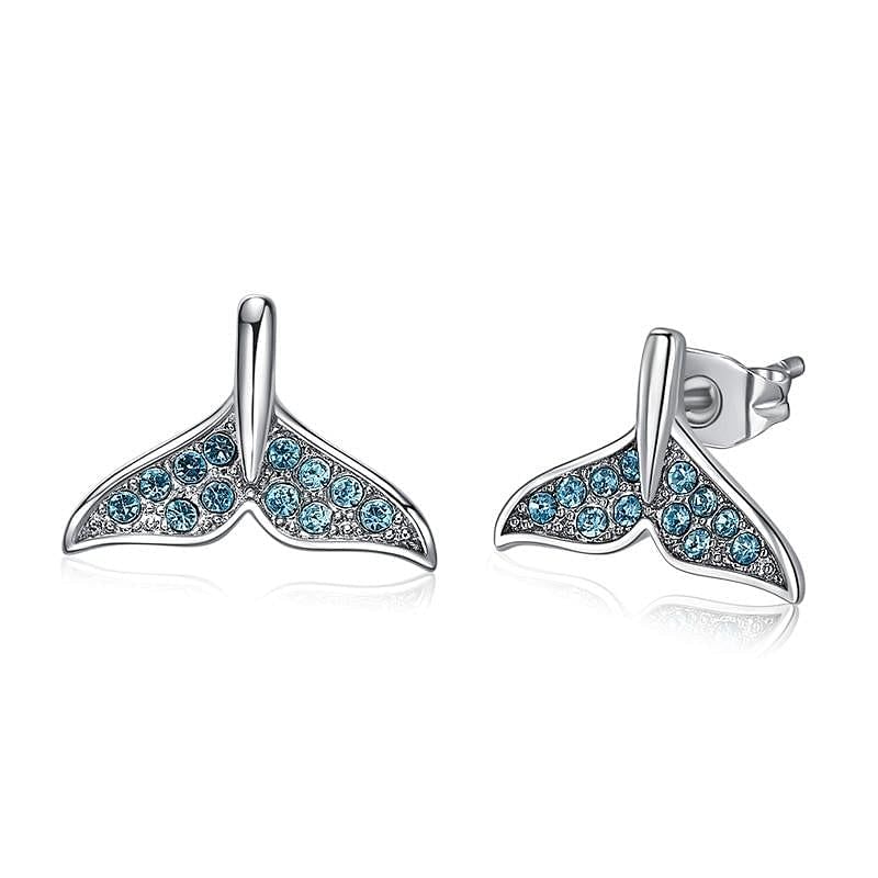 Earrings Mermaid Tail Stud Earrings | S925 Silver freeshipping - D' Charmz