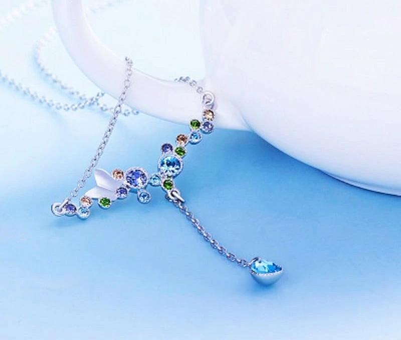  Rainbow Romance Necklace | Swarovski Crystal freeshipping - D' Charmz