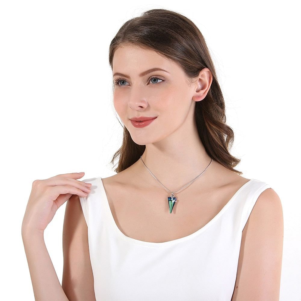 Necklace Swarovski® Crystal Spike Pendant Necklace freeshipping - D' Charmz