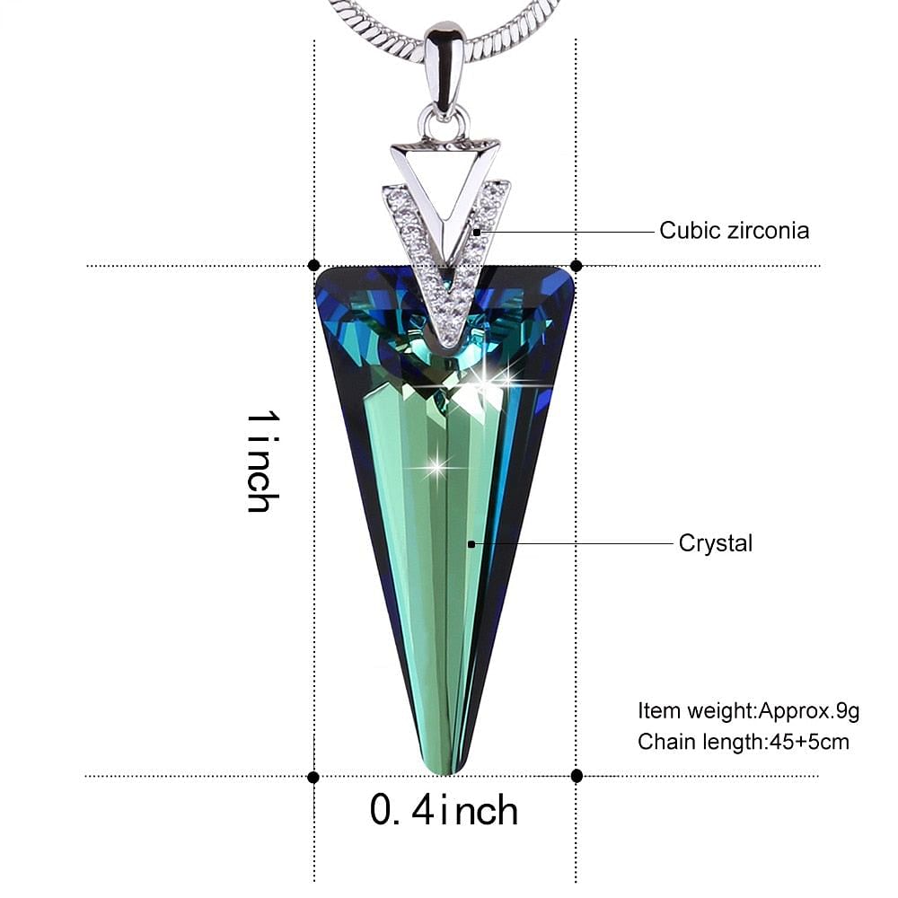 Necklace Swarovski® Crystal Spike Pendant Necklace freeshipping - D' Charmz
