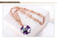 Necklace Flower Blossom Purple Crystal Opal Necklace | Austrian Rhinestone freeshipping - D' Charmz