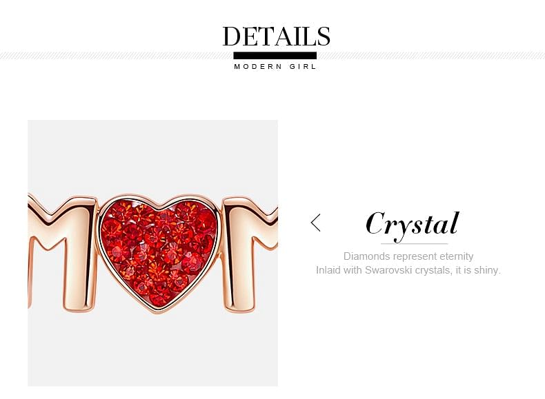 Necklace Mom Maternal Love Necklace | Swarovski® Crystal freeshipping - D' Charmz