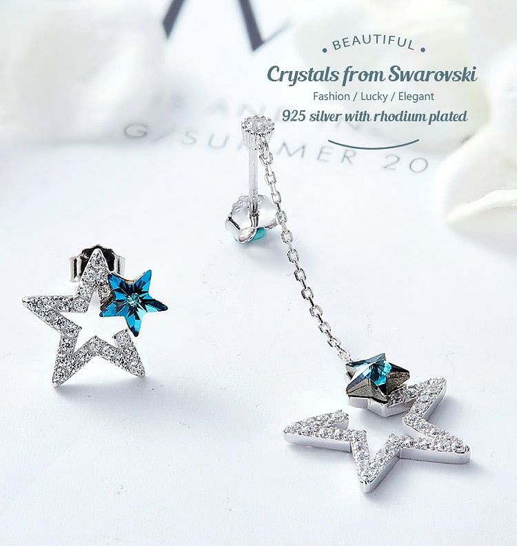 Earrings Starry Sky Earrings | S925 Silver Swarovski® Crystal freeshipping - D' Charmz
