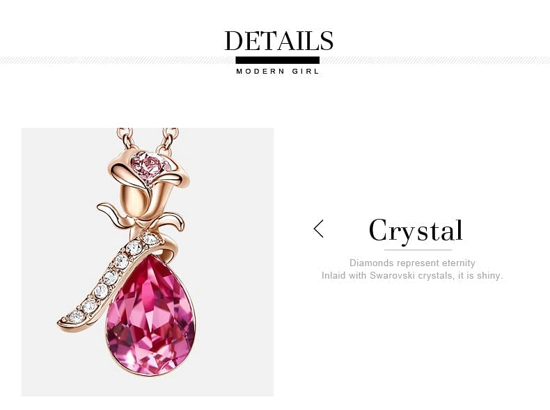 Jewelry Set Rose Story Jewel Set | S925 Silver Swarovski® Crystal freeshipping - D' Charmz