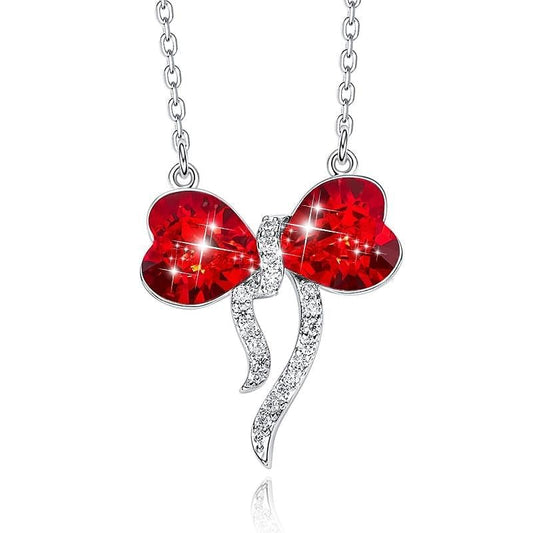 Necklace Romantic Bowknot Necklace | Swarovski® Crystal freeshipping - D' Charmz