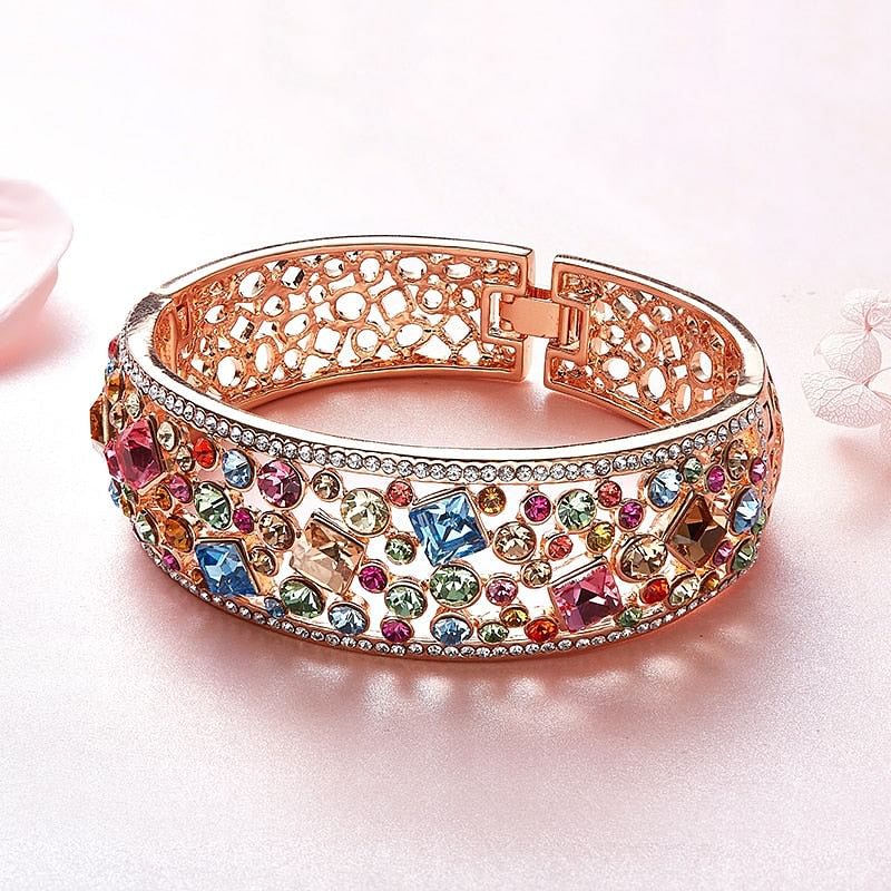 Bracelet Luxe Lavish Rhinestone Bangle | Swarovski® Crystal freeshipping - D' Charmz