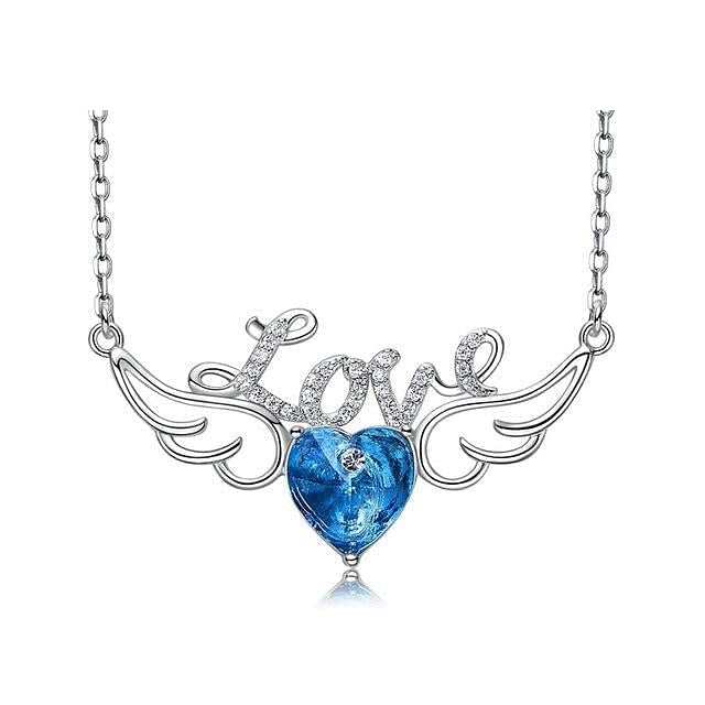 Necklace Angel Love Wing Necklace | Swarovski® Crystal freeshipping - D' Charmz