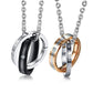 Necklace Interlocked Double Rings Couple Necklace freeshipping - D' Charmz