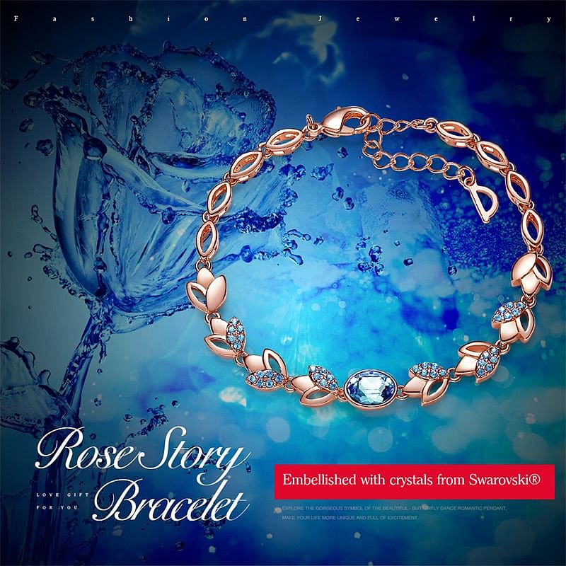 Bracelet Rose Story Bracelet | Swarovski®Crystal freeshipping - D' Charmz