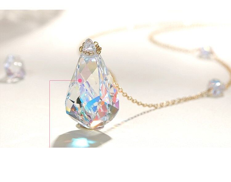 Necklace Oval Helix Bead Stone Necklace | Crystals From Swarovski freeshipping - D' Charmz