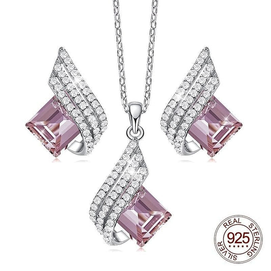 Jewelry Set Luxe Flying Wings Jewelry Set | S925 Silver Zircon Crystal freeshipping - D' Charmz