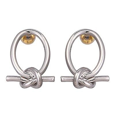 Earrings Minimalist Knot Round Stud Earrings freeshipping - D' Charmz