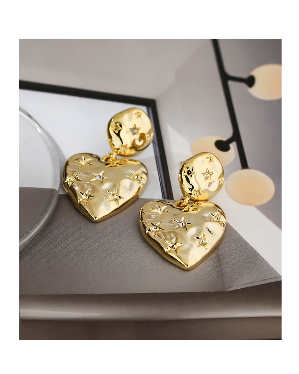 Classic Fashion Baroque Heart Dangle Earrings