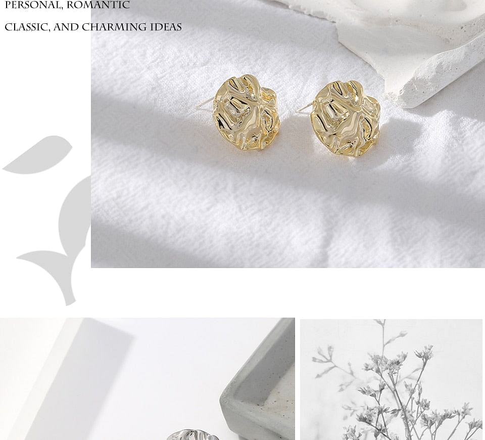 Earrings Curvia Irregular Statement Korean Stud Earrings freeshipping - D' Charmz