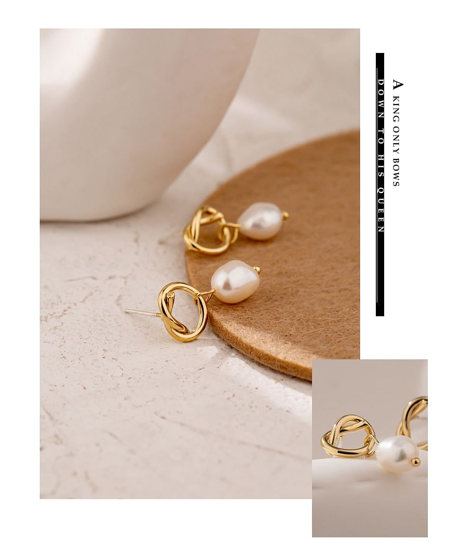 Earrings Minimalist Natural Pearls Dangle Earrings freeshipping - D' Charmz
