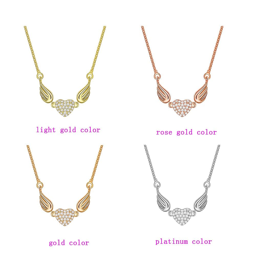 Necklace Gold Wing Heart Necklace freeshipping - D' Charmz