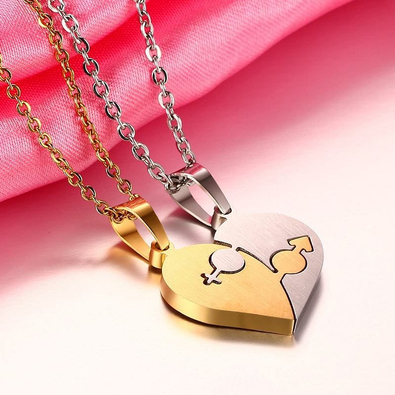 Necklace Love Lock Couple Necklaces freeshipping - D' Charmz