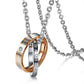 Necklace Interlocked Double Rings Couple Necklace freeshipping - D' Charmz