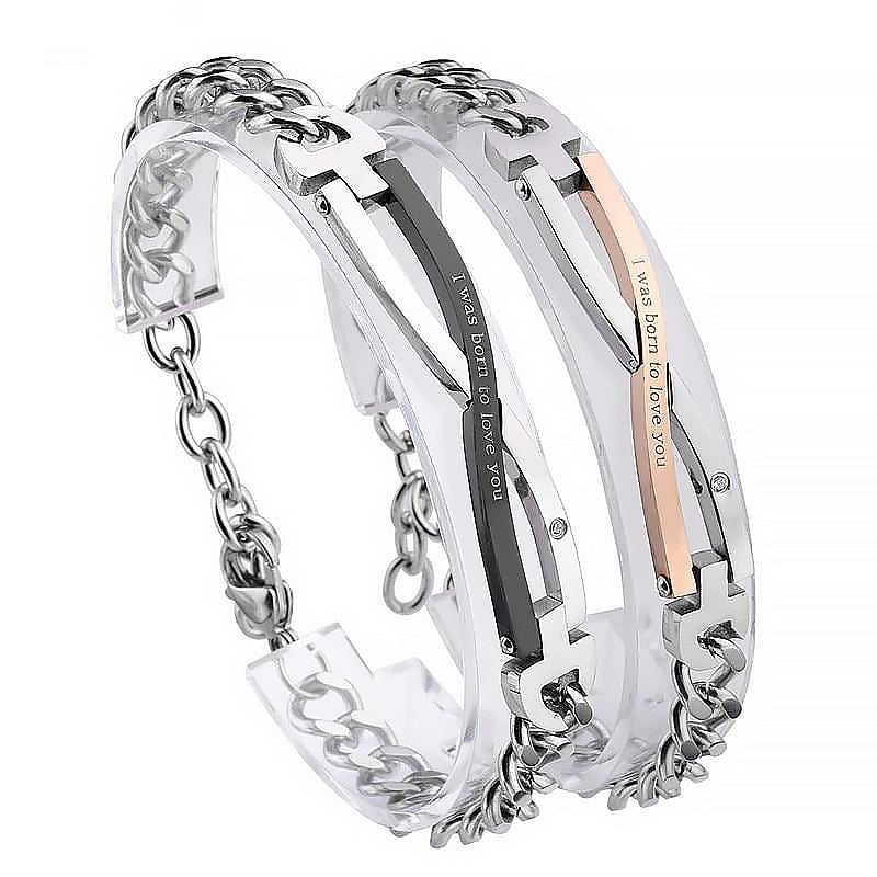 Bracelet "I Was Born to Love You" Couple Bracelet freeshipping - D' Charmz
