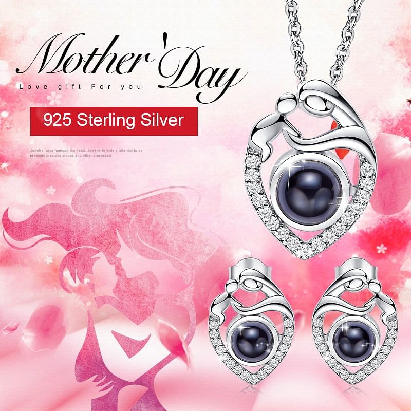 Jewelry Set Mother's Love "100 Languages I Love You" Jewelry Set | S925 Sterling Silver freeshipping - D' Charmz