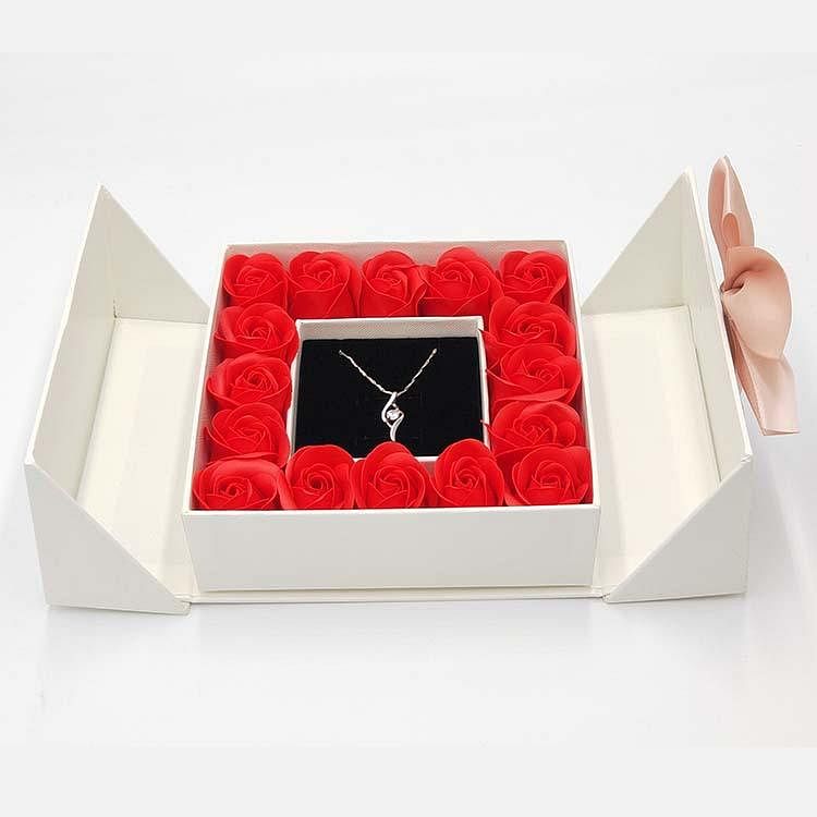 Romance Rosy Jewel Gift Box ❤ I LOVE YOU 100 Languages Necklace - Necklace - D’ Love • Jewelry Box • Mother’s Day - D’ Charmz
