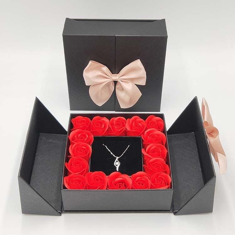 Romance Rosy Jewel Gift Box ❤ I LOVE YOU 100 Languages Necklace - Necklace - D’ Love • Jewelry Box • Mother’s Day - D’ Charmz