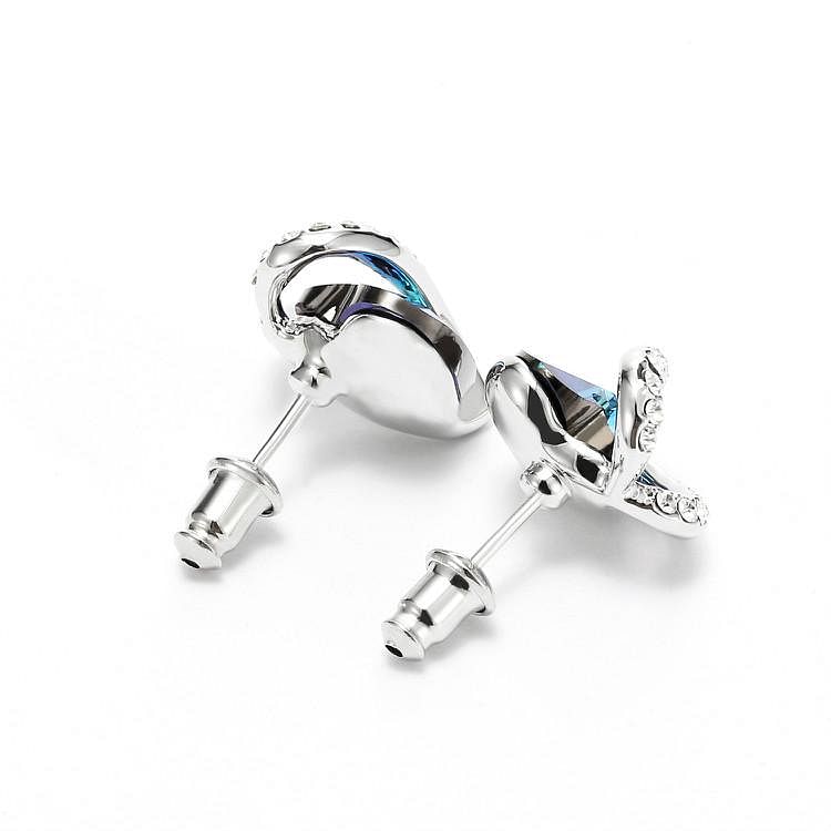 Sea of Love Earrings | 925 Silver - Earrings - Swarovski Crystal