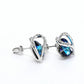 Sea of Love Earrings | 925 Silver - Earrings - Swarovski Crystal - Blue - Zircon