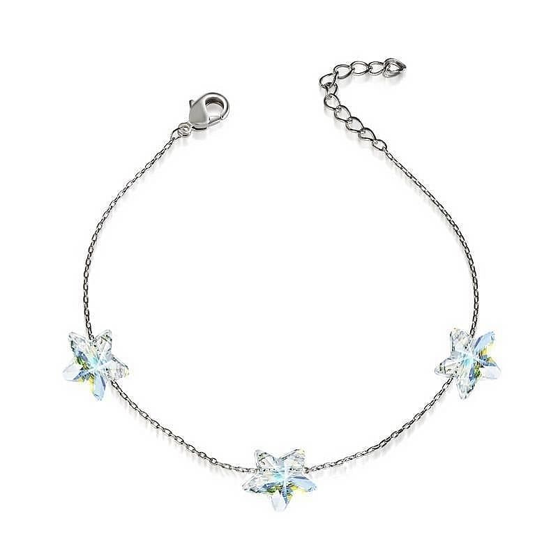 Star Charms Bracelet - Bracelet - Swarovski Crystal - Aurore Boreale - Crystal AB