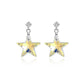 Star Dangle Earrings - Earrings - Swarovski Crystal - Aurore Boreale - Crystal AB