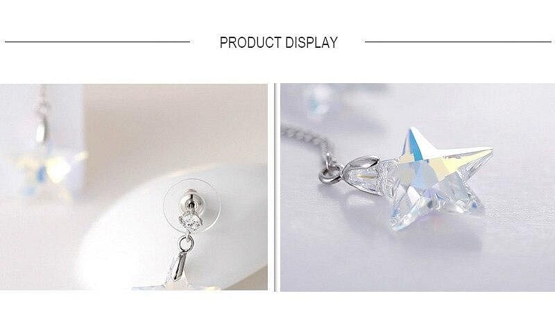 Star Dangle Earrings - Earrings - Swarovski Crystal
