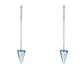 Triangle Long Drop Earrings - Earrings - Swarovski Crystal