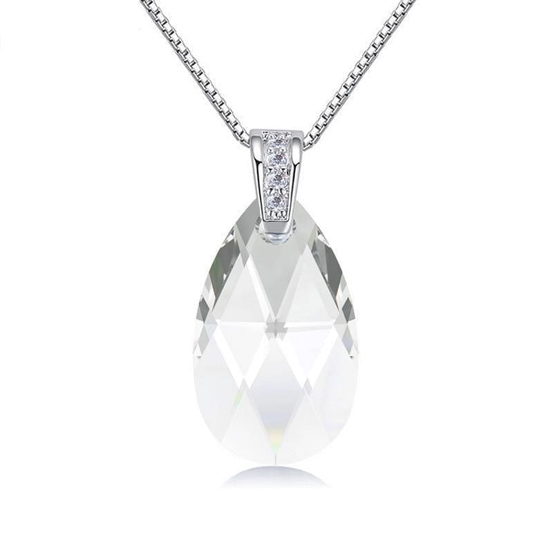 Water Drop Necklace - Clear Crystal - Necklace - Swarovski Crystal