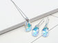 Water Drop Necklace - Necklace - Swarovski Crystal - Aurore Boreale